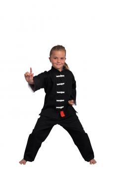 Phoenix Budosoport Shaolin II Kung Fu Anzug Black/White Kids